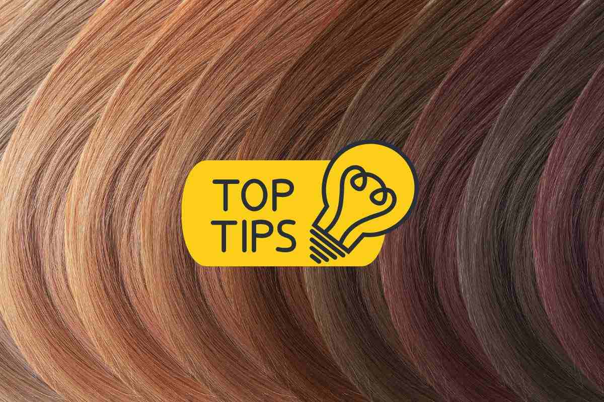 capelli colorati e scritta top consigli