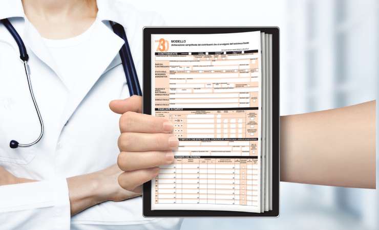 Sagoma di un medico e modello 730