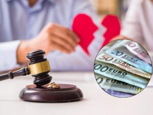 Divorzio banconote euro martello tribunale