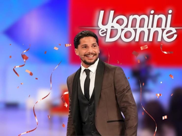 Uomini e Donne sfondo e primo piano Gianmarco Steri 