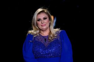 Tina Cipollari nello studio di Belve