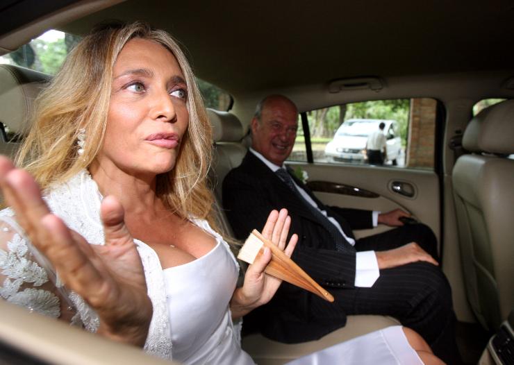 Mara Venier e Nicola Carraro nel giorno del loro matrimonio