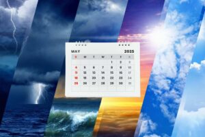 condizioni meteo e calendario maggio 2025
