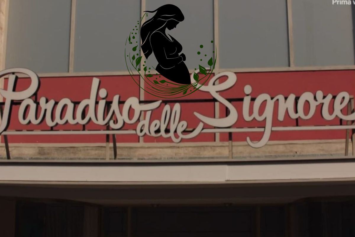 logo paradiso delle signore e donna in dolce attesa