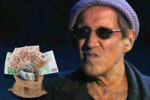 Celentano e sacco con banconote euro