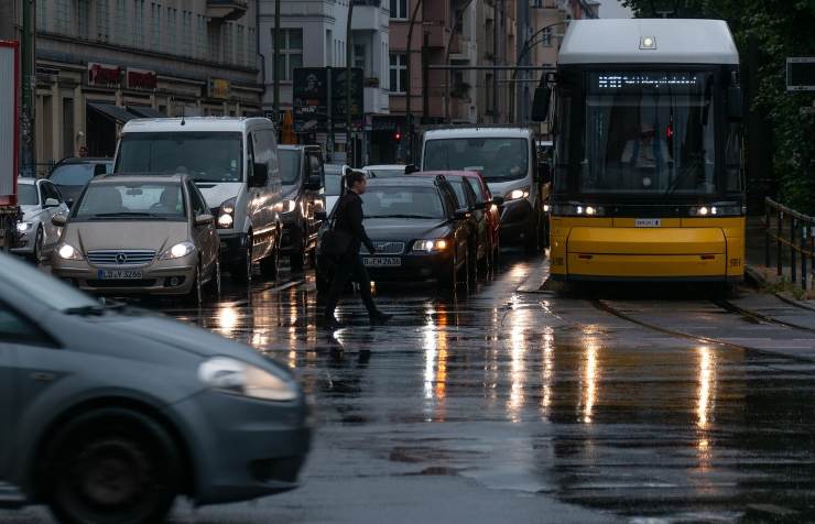 Città bagnata dalla pioggia
