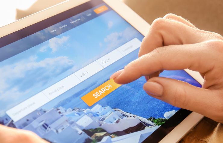 tablet sito prenotazione volo