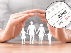 Sagome famiglia e calendario giugno
