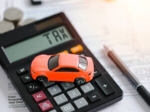 Modellino auto calcolatrice