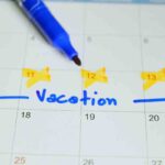 calendario e scritta vacation