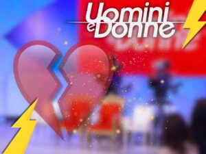 Uomini e donne logo programma e cuore spezzato