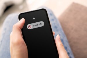 smartphone con power off